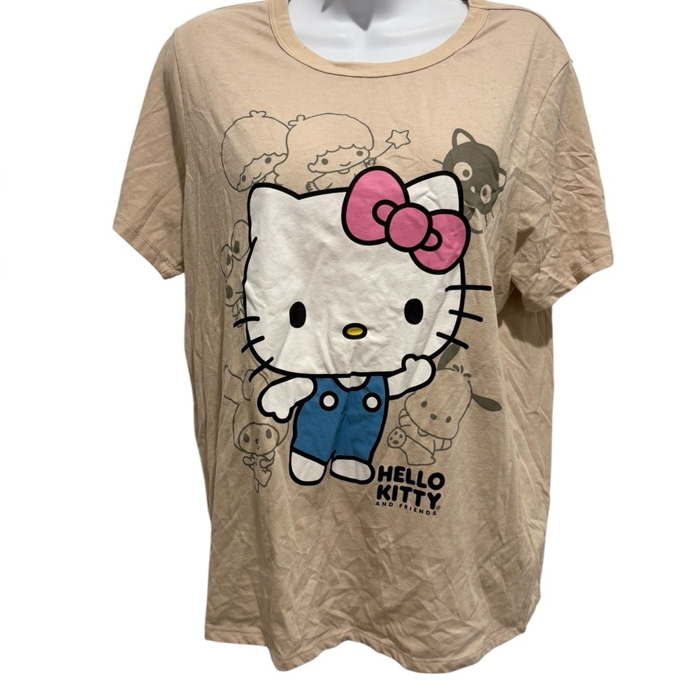 HELLO KITTY AND FRIENDS Short Sleeve TShirt Crew Neck Large